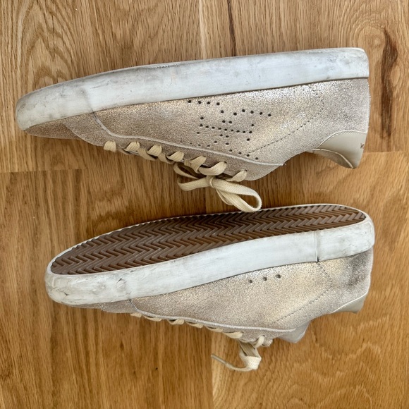 Sam Edelman Aubrey Gold Sneaker - Picture 2 of 3